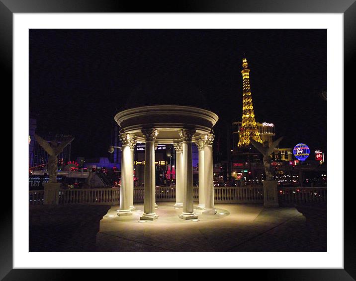 One Night In Vegas Framed Mounted Print by Russell MacSorley