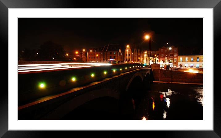 Maidstone Bridge at Night Framed Mounted Print by Alex Tenters