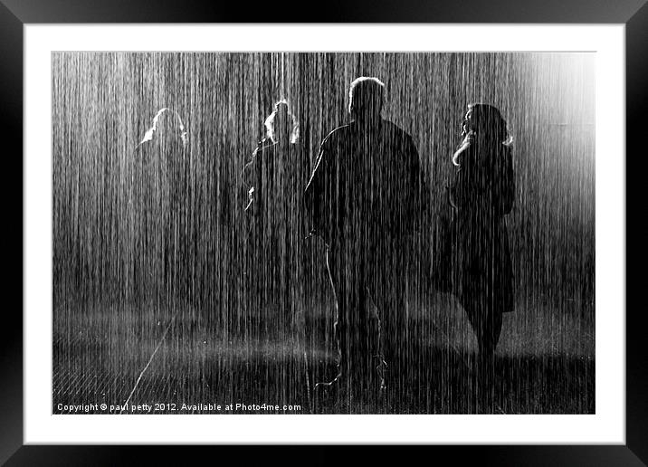 Rain Room Framed Mounted Print by paul petty