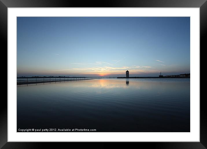 Brightlingsea Sunset Framed Mounted Print by paul petty