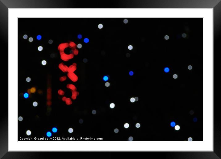 Oxo Tower Bokeh Framed Mounted Print by paul petty