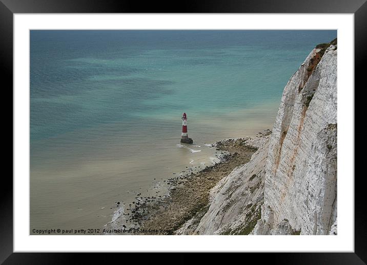 Beachy Head Lighthouse Framed Mounted Print by paul petty