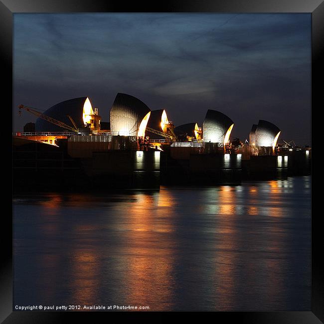 Thames Barrier Framed Print by paul petty