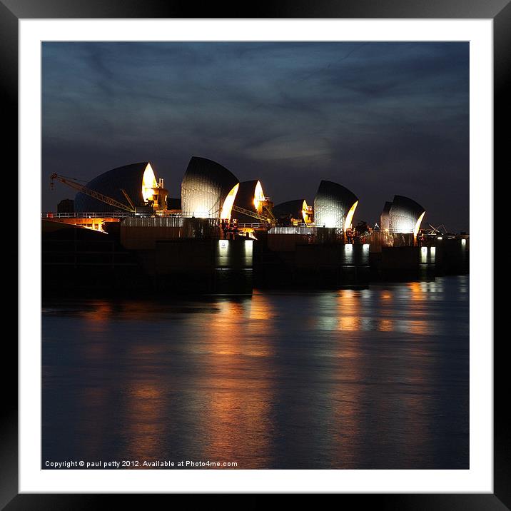 Thames Barrier Framed Mounted Print by paul petty