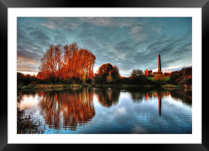 Pump house, sunset Framed Mounted Print by Catherine Davies