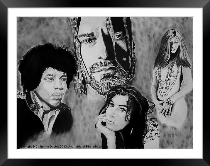 Drawing of, 27 CLUB Framed Mounted Print by Catherine Davies