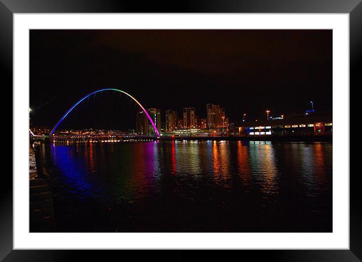 Newcastle millennium bridge Framed Mounted Print by Shaun Cope