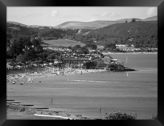 Abersoch main beach Framed Print by Shaun Cope