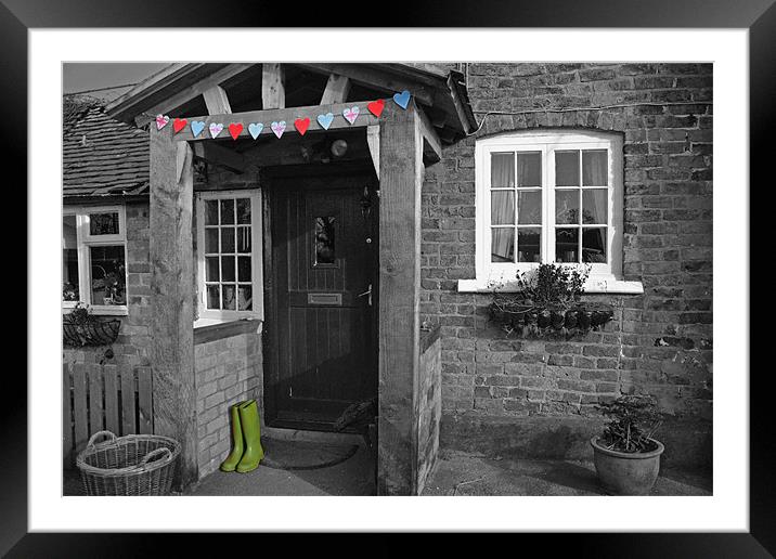 English Country Cottage Framed Mounted Print by Shaun Cope