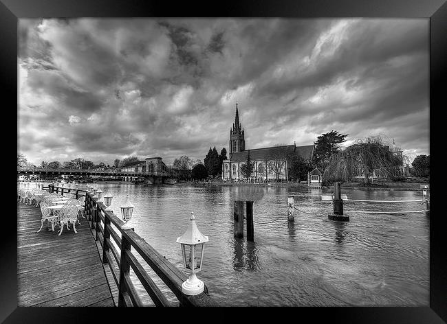 Marlow Church And Bridge Framed Print by Mick Vogel