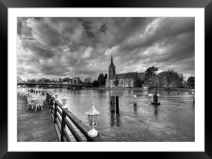 Marlow Church And Bridge Framed Mounted Print by Mick Vogel