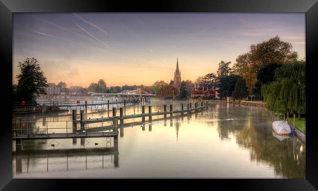 River Thames At Marlow Framed Print by Mick Vogel