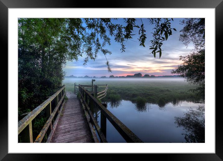 The Bridge To Widbrook Common Framed Mounted Print by Mick Vogel