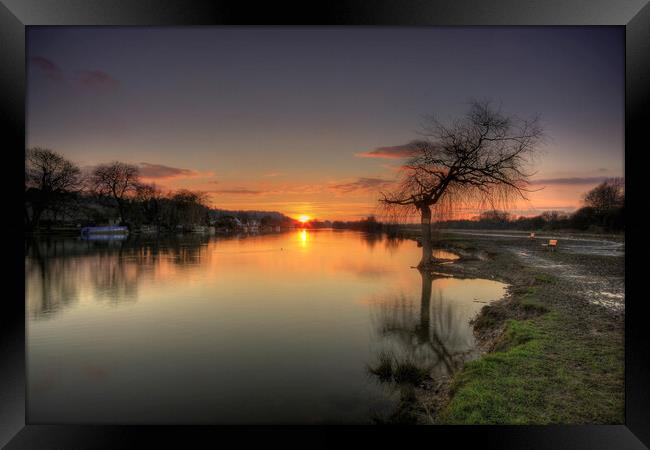 Sunset at Spade Oak Reach Framed Print by Mick Vogel