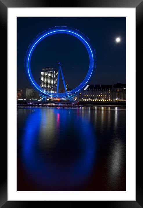 London Eye Framed Mounted Print by Tracey Whitefoot