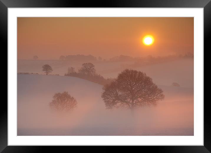 Winter Sunrise Framed Mounted Print by Tracey Whitefoot