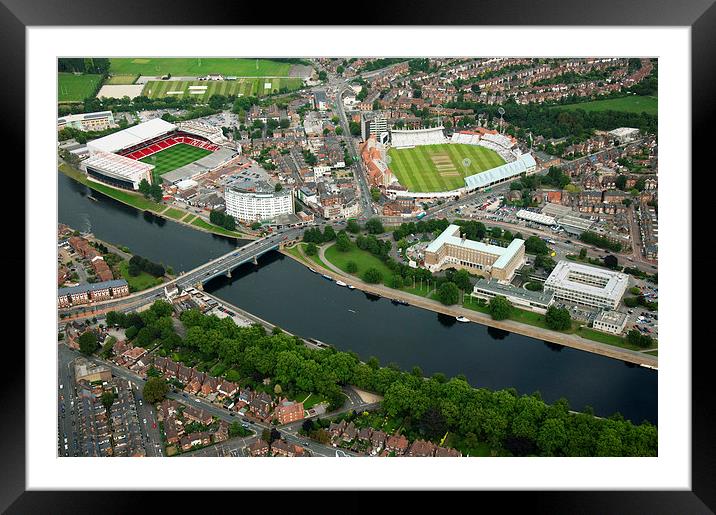 Trent Bridge, Nottingham Framed Mounted Print by Tracey Whitefoot