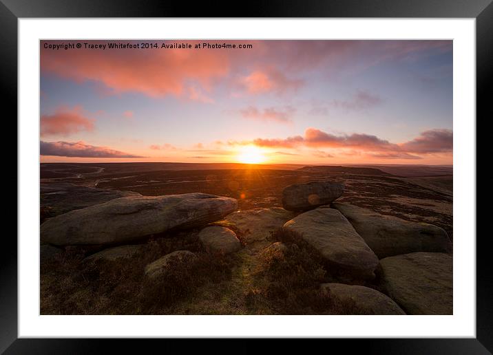 Stanage Edge Framed Mounted Print by Tracey Whitefoot