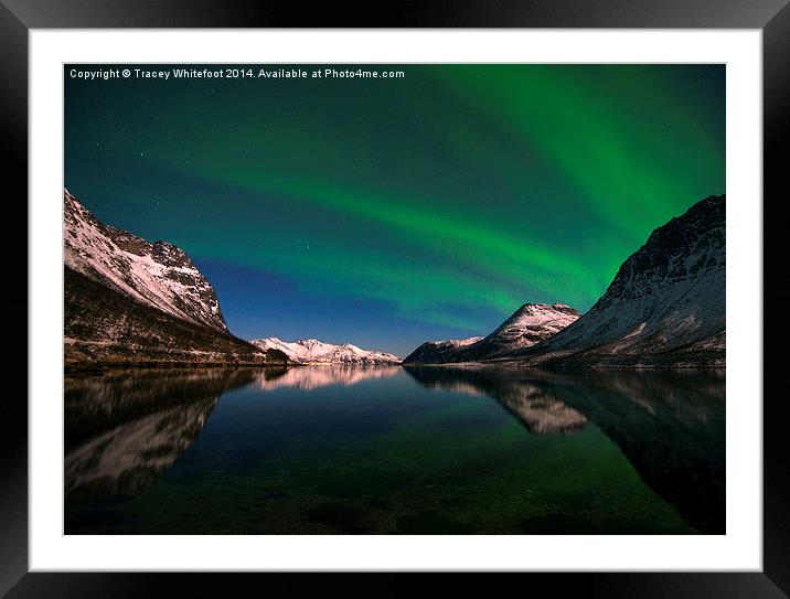Aurora Reflections Framed Mounted Print by Tracey Whitefoot
