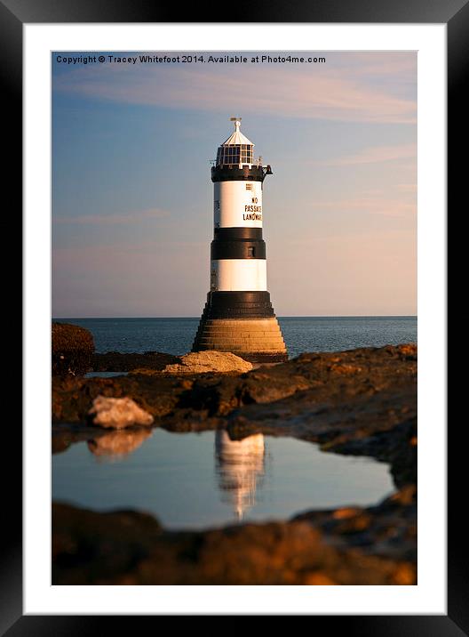 Penmon Lighthouse Framed Mounted Print by Tracey Whitefoot