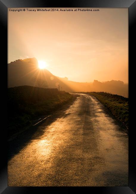 The Road to Sunrise Framed Print by Tracey Whitefoot
