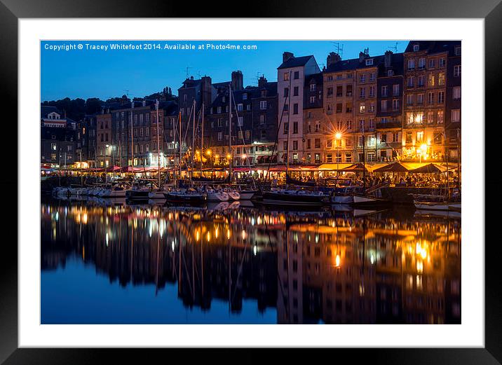 Honfleur Blue Hour  Framed Mounted Print by Tracey Whitefoot