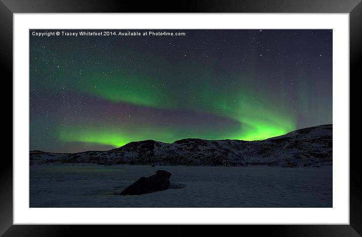 Swirling Aurora  Framed Mounted Print by Tracey Whitefoot