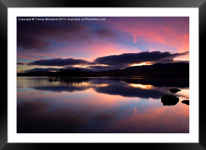 Loch Ba Sunrise  Framed Mounted Print by Tracey Whitefoot
