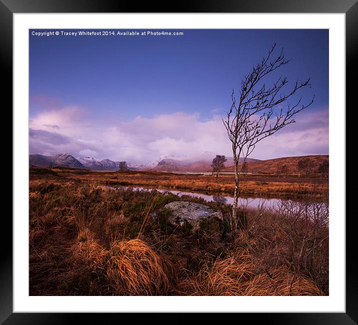 Rannoch Moor Framed Mounted Print by Tracey Whitefoot