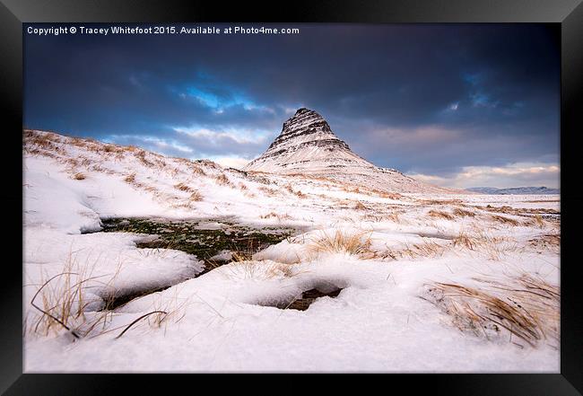 Winter at Kirkjufell   Framed Print by Tracey Whitefoot