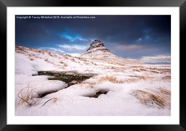 Winter at Kirkjufell   Framed Mounted Print by Tracey Whitefoot
