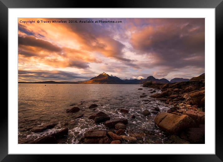 Elgol Sunset  Framed Mounted Print by Tracey Whitefoot