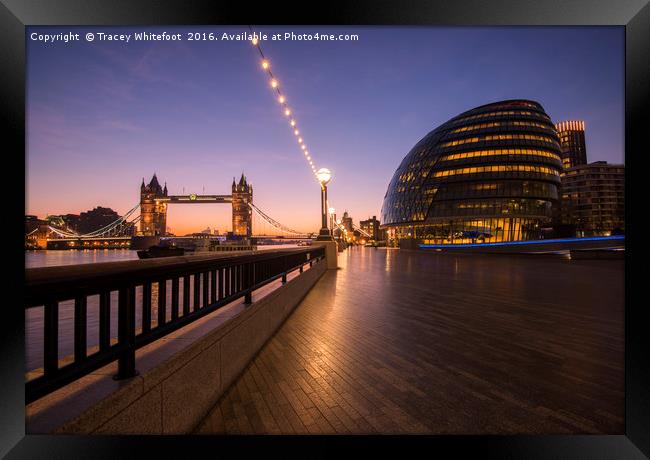 Southbank Sunrise Framed Print by Tracey Whitefoot