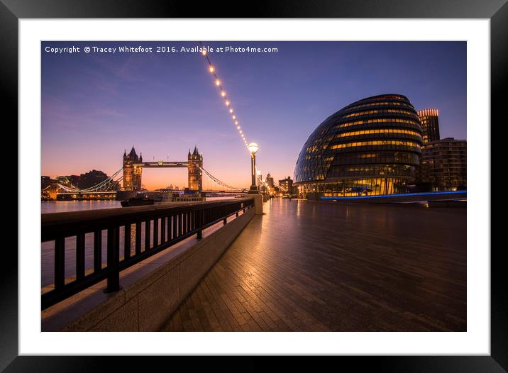 Southbank Sunrise Framed Mounted Print by Tracey Whitefoot
