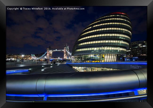 City Hall Blue Hour Framed Print by Tracey Whitefoot