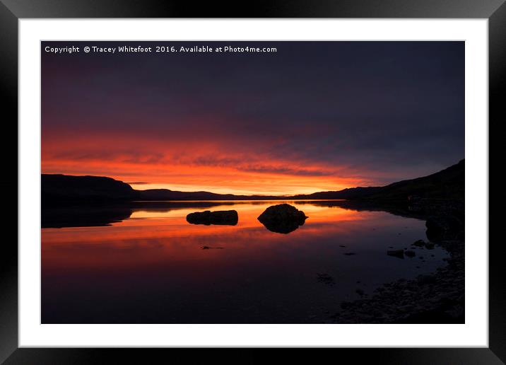 Sunset over Loch Torridon Framed Mounted Print by Tracey Whitefoot