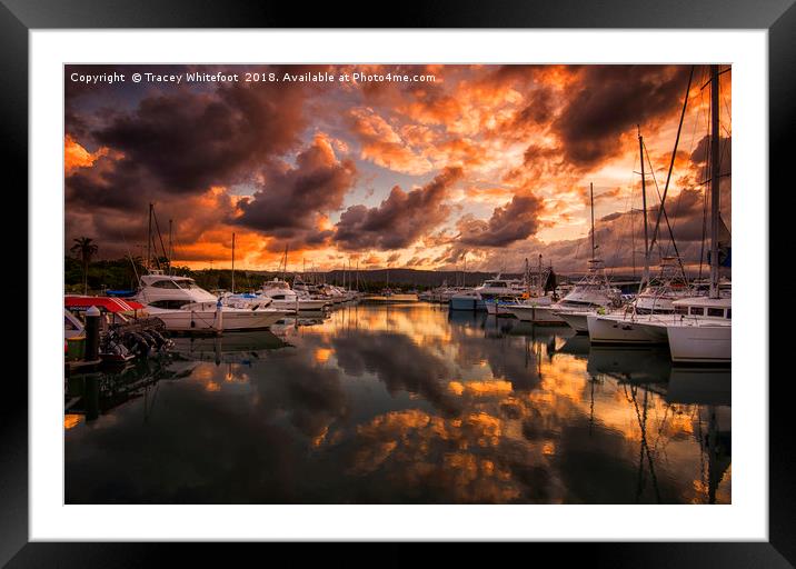 Fiery Sky  Framed Mounted Print by Tracey Whitefoot