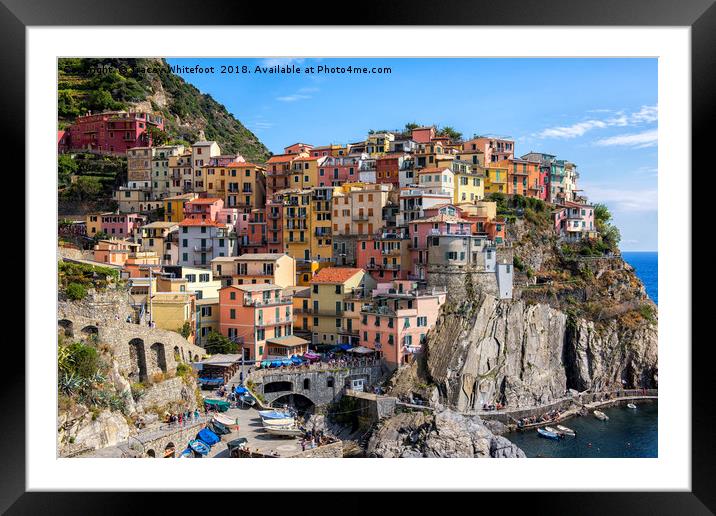 Manarola  Framed Mounted Print by Tracey Whitefoot