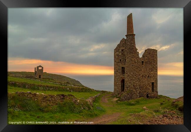 West Wheal Owles Engine House Framed Print by CHRIS BARNARD