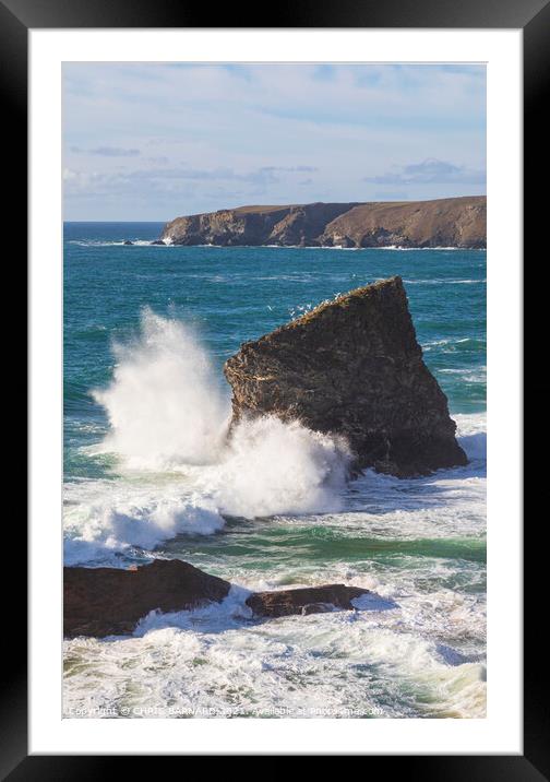 Bedruthan Steps Framed Mounted Print by CHRIS BARNARD