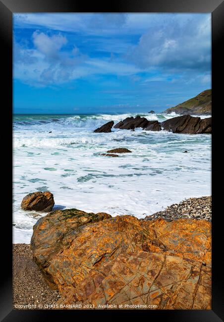 Dollar Cove Gunwalloe Framed Print by CHRIS BARNARD