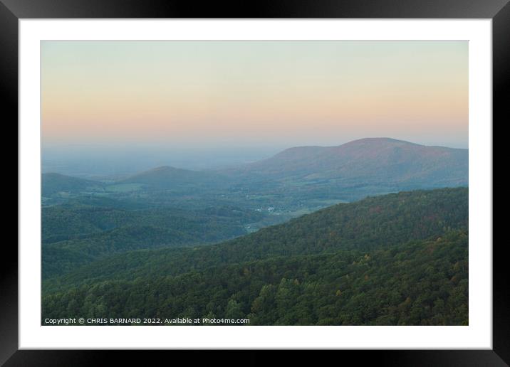 Shenandoah Valley Sunset Framed Mounted Print by CHRIS BARNARD