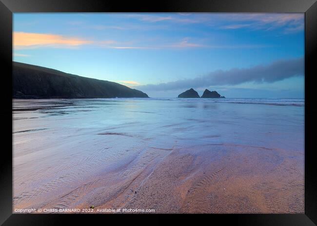 Holywell Bay Cornwall Framed Print by CHRIS BARNARD