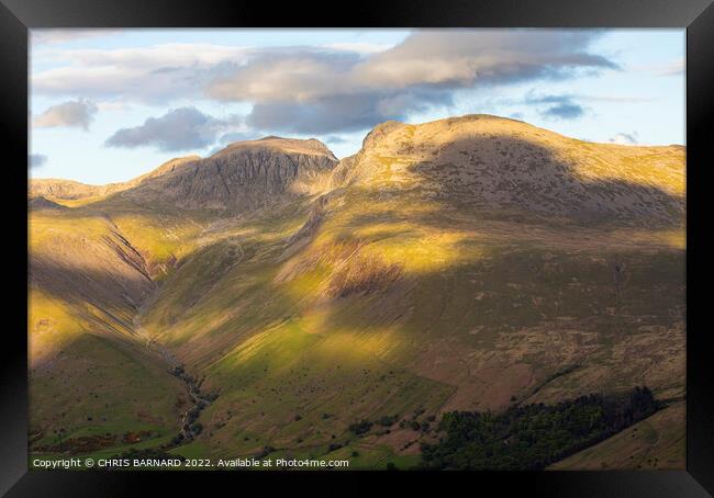 The Scafells Lake District Framed Print by CHRIS BARNARD