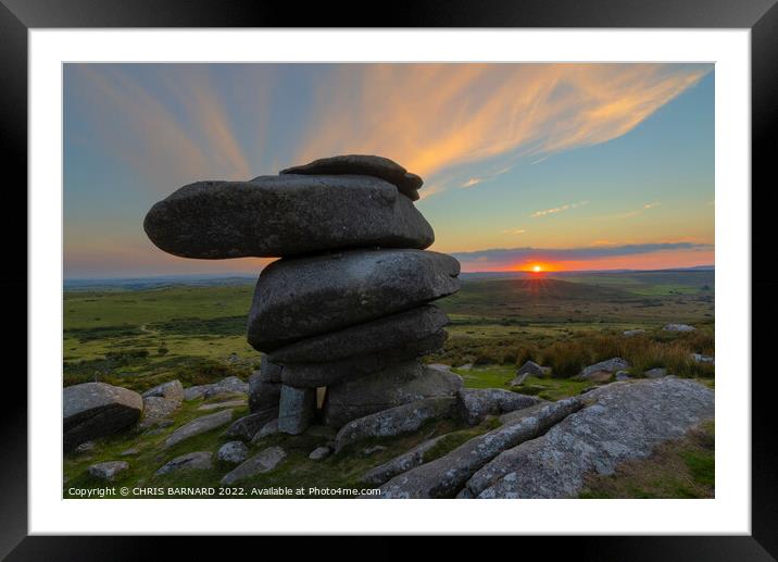 The Cheesewring Bodmin Moor Framed Mounted Print by CHRIS BARNARD