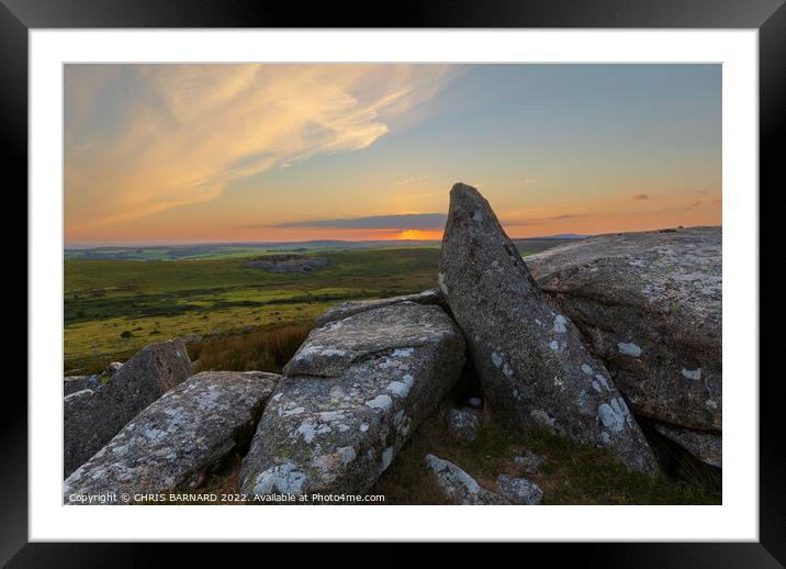 Bodmin Moor Sunset Framed Mounted Print by CHRIS BARNARD