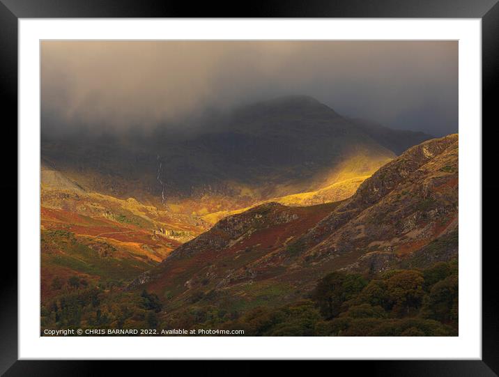Coniston Fells Lake District Framed Mounted Print by CHRIS BARNARD