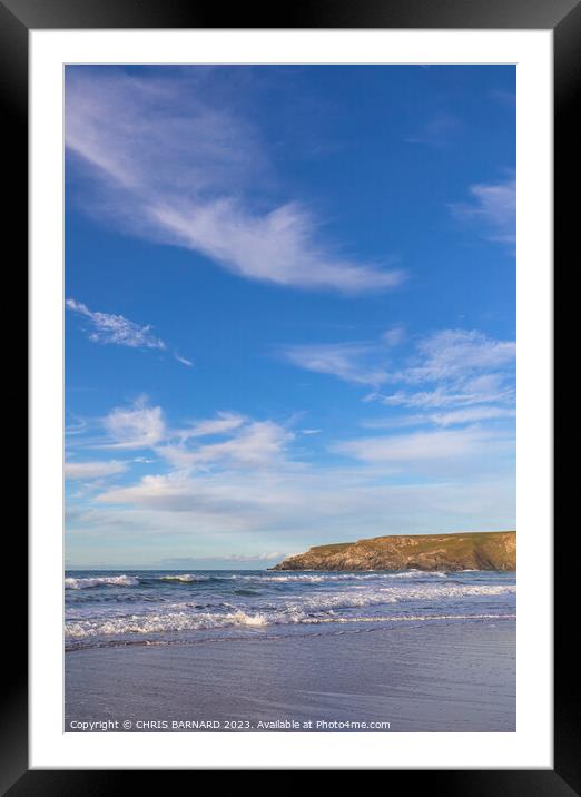 Holywell Bay Cornwall Framed Mounted Print by CHRIS BARNARD