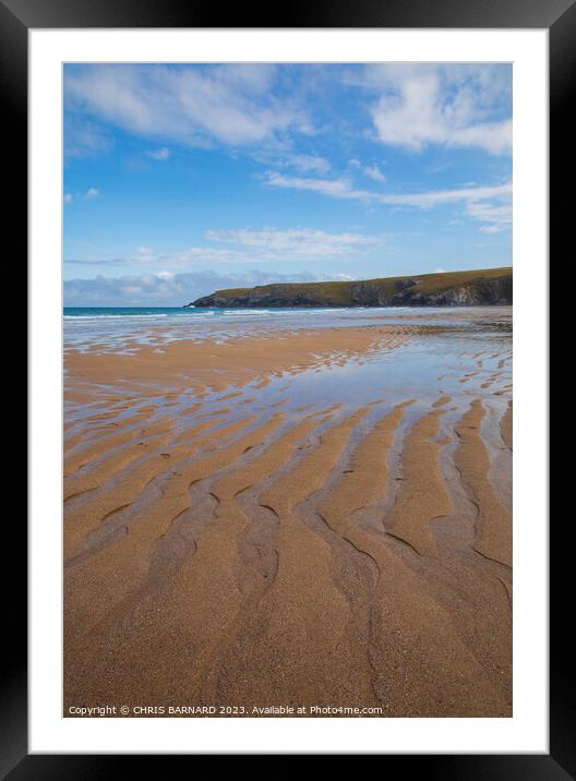 Ripples in the sand Framed Mounted Print by CHRIS BARNARD