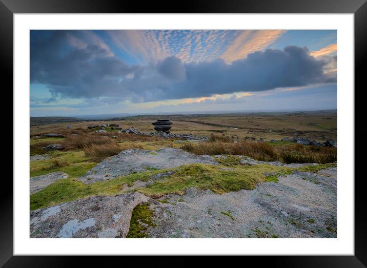 The Cheesewring Bodmin Moor Framed Mounted Print by CHRIS BARNARD